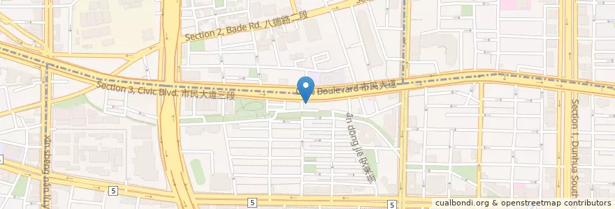 Mapa de ubicacion de 橋下酒場 en 臺灣, 新北市, 臺北市, 大安區.