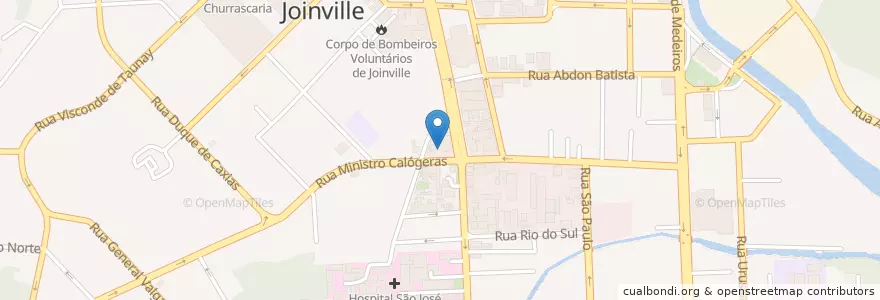Mapa de ubicacion de Oral Única Implantes en برزیل, منطقه جنوب برزیل, سانتا کاتارینا, Região Geográfica Intermediária De Joinville, Microrregião De Joinville, Joinville.