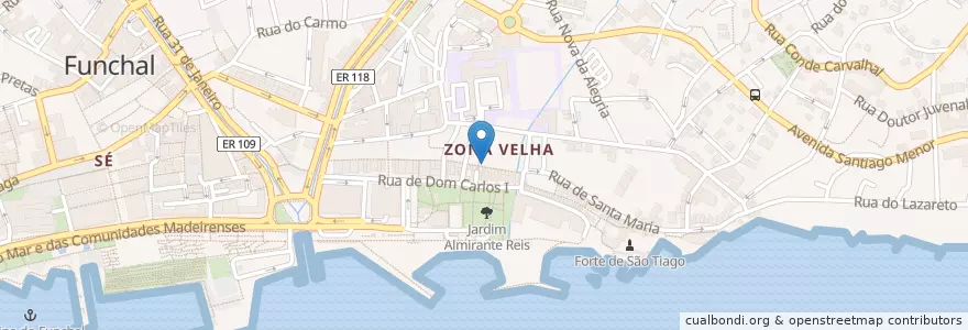 Mapa de ubicacion de The Snug Old Town en ポルトガル, Funchal (Santa Maria Maior).