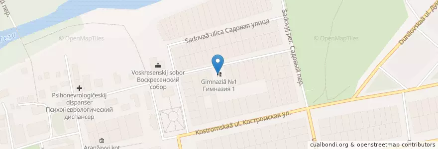 Mapa de ubicacion de Гимназия №1 en Russland, Föderationskreis Zentralrussland, Oblast Iwanowo, Шуйский Район, Городской Округ Шуя.