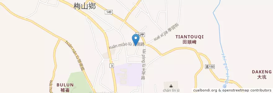 Mapa de ubicacion de 徐徐品創 en Taiwan, 臺灣省, 嘉義縣, 梅山鄉.
