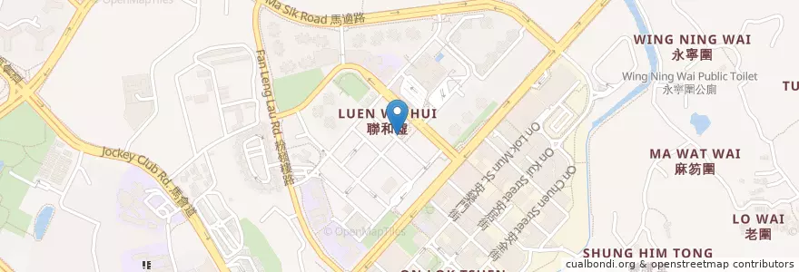 Mapa de ubicacion de 聯昌街公廁 Luen Cheong Street Public Toilet en China, Hong Kong, Cantão, Novos Territórios, 北區 North District.