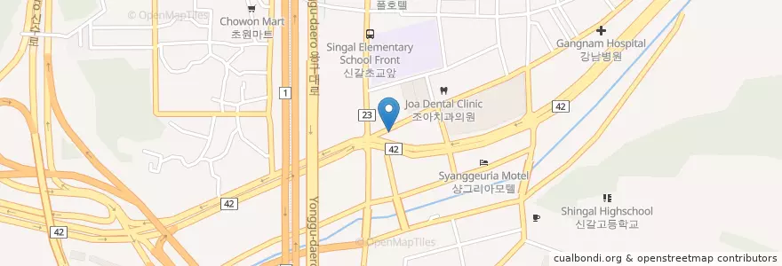 Mapa de ubicacion de 시드니치과의원 en کره جنوبی, گیونگی-دو, 용인시, 기흥구.