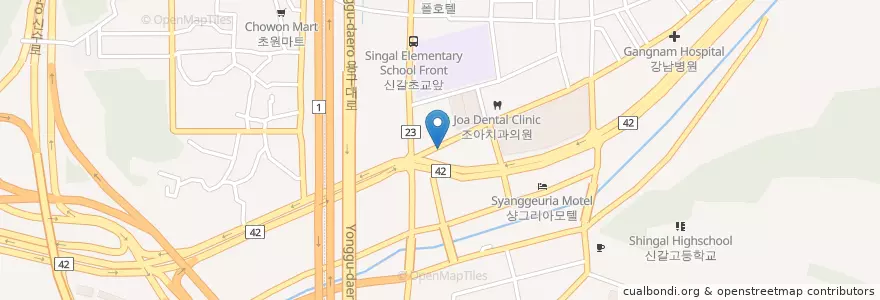 Mapa de ubicacion de 경희바른한의원 en 韩国/南韓, 京畿道, 龙仁市, 器興區.