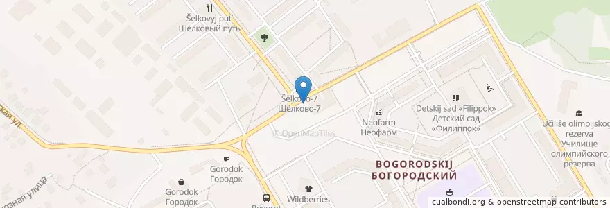 Mapa de ubicacion de СтарДогс en روسيا, Центральный Федеральный Округ, محافظة موسكو, Городской Округ Щёлково.