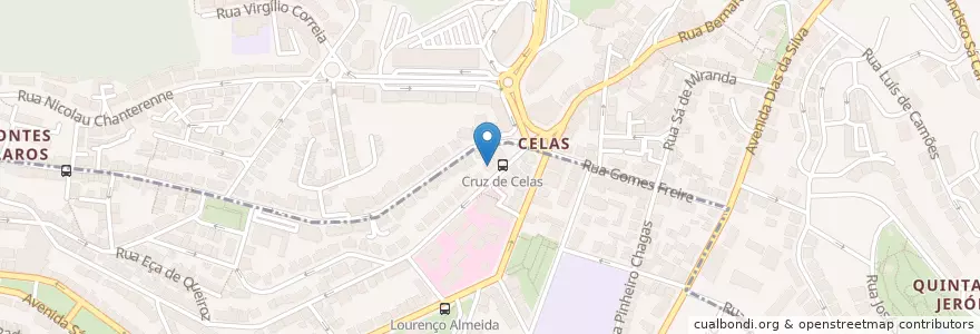 Mapa de ubicacion de Creche Morangos Coimbra en البرتغال, الوسطى, مونديغو السفلى, قلمرية, قلمرية, Santo António Dos Olivais.