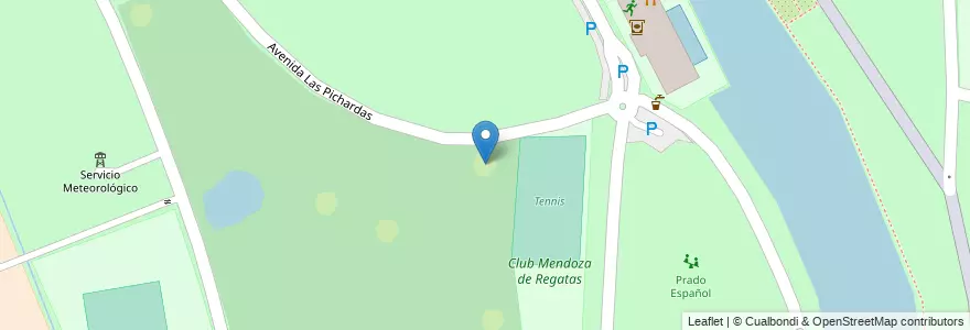 Mapa de ubicacion de 7;16 en Аргентина, Чили, Мендоса, Departamento Capital, Sección 9ª Parque General San Martín, Ciudad De Mendoza.