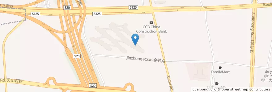 Mapa de ubicacion de 桑尼小姐 en Китай, Шанхай, Чаннин.