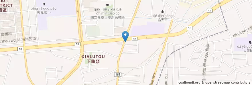 Mapa de ubicacion de 小南便當 en Taiwan, 臺灣省, 嘉義市, 嘉義縣.