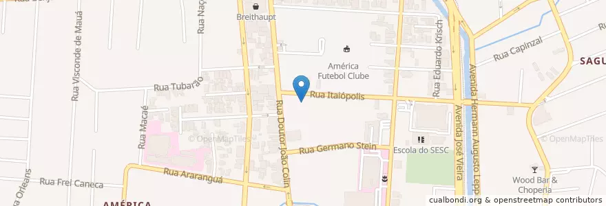 Mapa de ubicacion de Hospital Hapvida en Brezilya, Güney Bölgesi, Santa Catarina, Região Geográfica Intermediária De Joinville, Microrregião De Joinville, Joinville.
