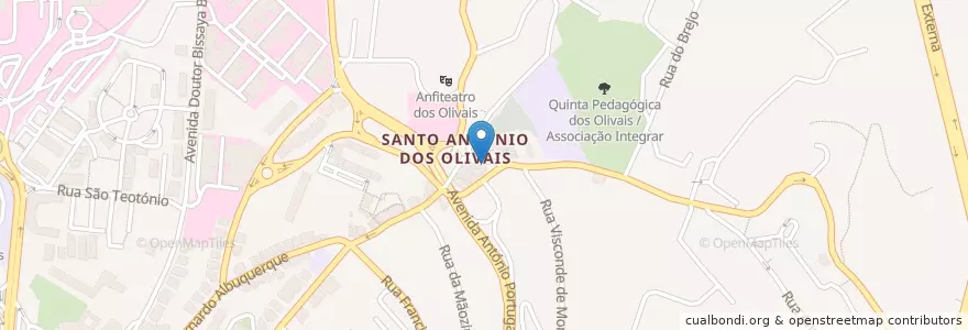 Mapa de ubicacion de Clínica Médica e Dentária dos Olivais en 葡萄牙, Centro, Baixo Mondego, Coimbra, Coimbra, Santo António Dos Olivais.
