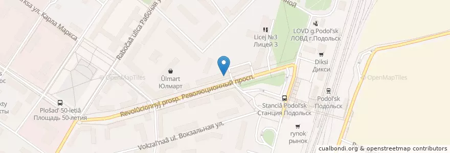 Mapa de ubicacion de Центр иммунологии и репродукции en Rusia, Distrito Federal Central, Óblast De Moscú, Городской Округ Подольск.