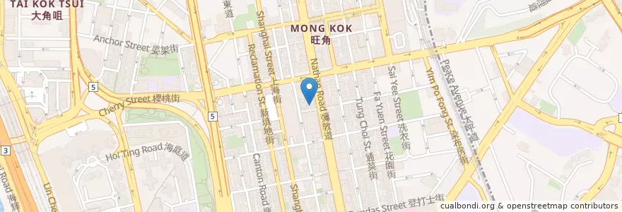Mapa de ubicacion de 大華中西藥房 Tai Wah Dispensary en چین, گوانگ‌دونگ, هنگ‌کنگ, کاولون, 新界 New Territories, 油尖旺區 Yau Tsim Mong District.