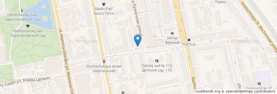 Mapa de ubicacion de Кафе-пекарня en Russie, District Fédéral De L'Oural, Oblast De Sverdlovsk, Городской Округ Екатеринбург.