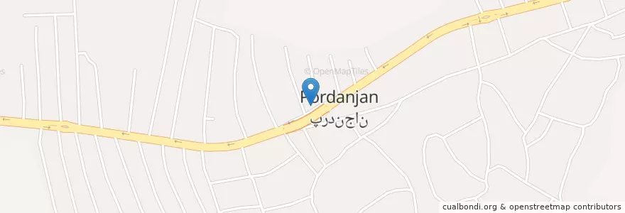 Mapa de ubicacion de پردنجان en 이란, استان چهارمحال و بختیاری, شهرستان فارسان, بخش جونقان, پردنجان.