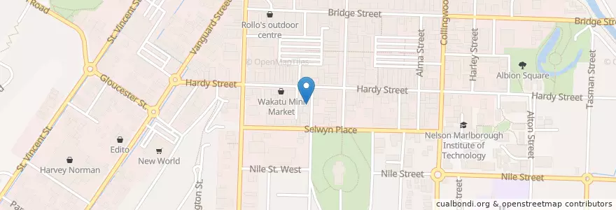 Mapa de ubicacion de East St Cafe en 뉴질랜드, Nelson.