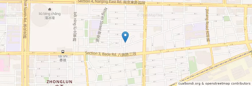 Mapa de ubicacion de 阿成川味涼麵 en 台湾, 新北市, 台北市, 松山区.