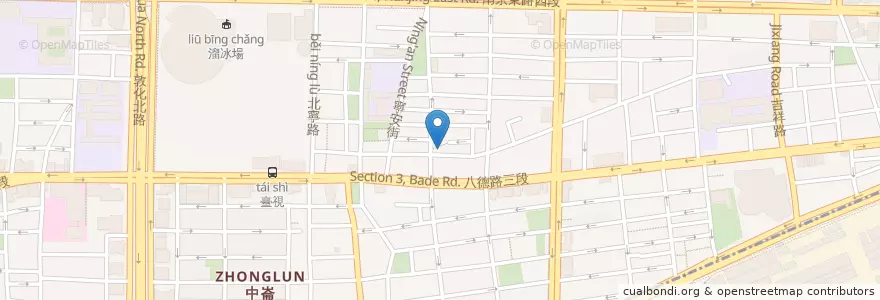 Mapa de ubicacion de 八德寧安 en 台湾, 新北市, 台北市, 松山区.