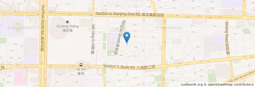 Mapa de ubicacion de 孜然羊肉 en 臺灣, 新北市, 臺北市, 松山區.