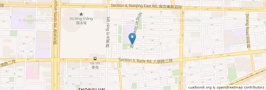 Mapa de ubicacion de 胖哥乾麵 en 타이완, 신베이 시, 타이베이시, 쑹산 구.