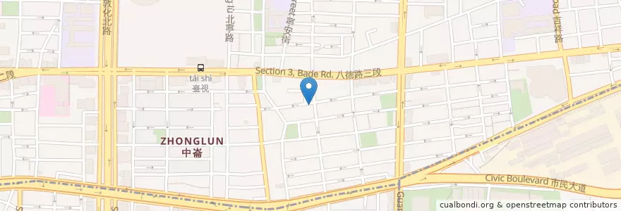 Mapa de ubicacion de 小吉咖哩 en Тайвань, Новый Тайбэй, Тайбэй, 松山區.