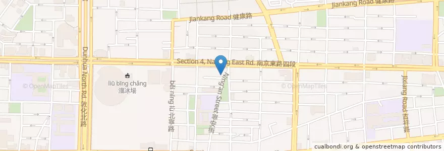 Mapa de ubicacion de 忠將蔥抓餅 en Taiwán, Nuevo Taipéi, Taipéi, 松山區.