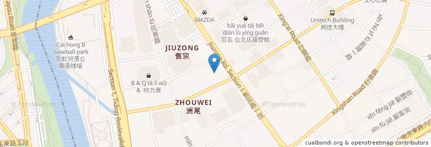 Mapa de ubicacion de Ponderosa龐德羅莎 en Тайвань, Новый Тайбэй, Тайбэй, Нэйху.