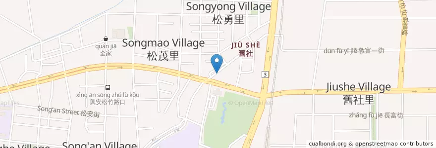 Mapa de ubicacion de 過兒小館 en Taiwán, Taichung, 北屯區.