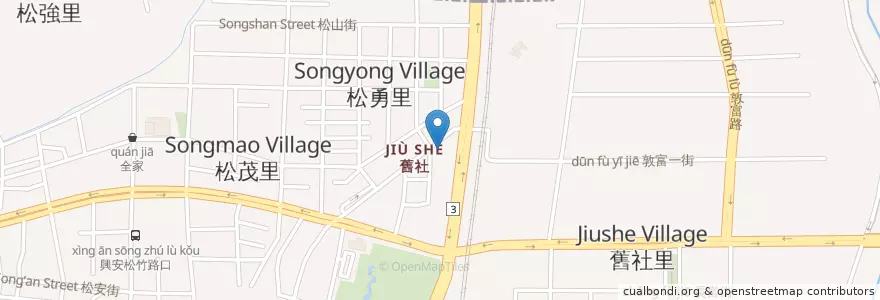 Mapa de ubicacion de 弘爺漢堡 en تایوان, تایچونگ, 北屯區.