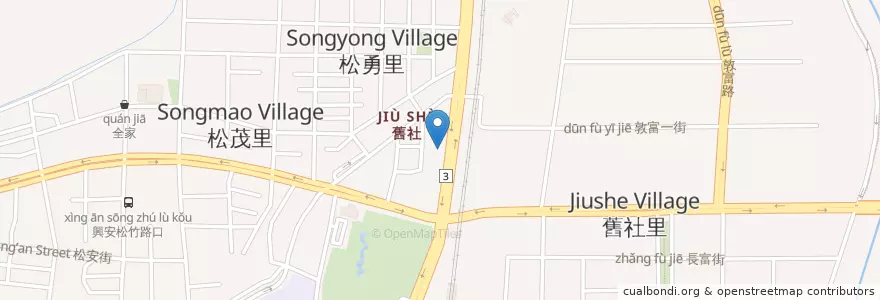 Mapa de ubicacion de 六尾一斤釣蝦場 en Taiwan, Taichung, 北屯區.