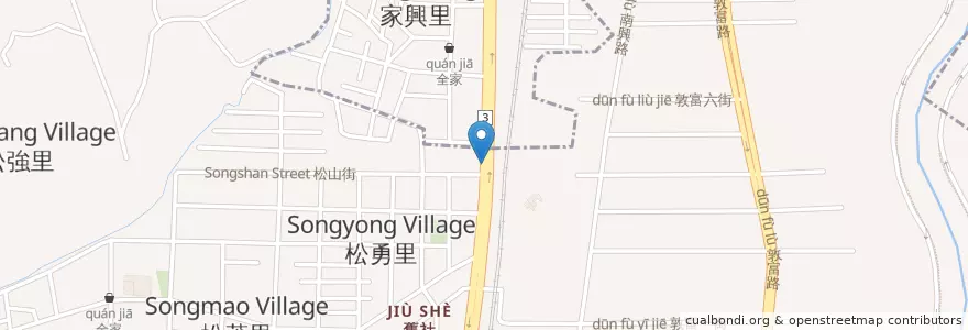 Mapa de ubicacion de 橙月燒烤 en Taiwan, Taichung, Distretto Di Beitun.