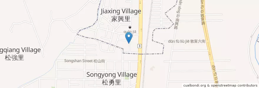 Mapa de ubicacion de 一家臭臭鍋 en Taiwan, Taichung, Distretto Di Beitun.