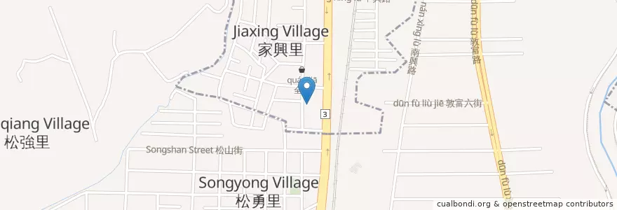 Mapa de ubicacion de 弘爺漢堡 en 台湾, 台中市, 北屯区.
