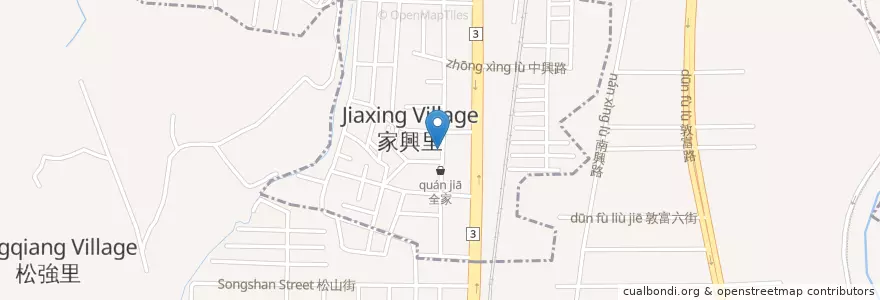 Mapa de ubicacion de 鄭記排骨酥麵 en Taiwan, 臺中市, 北屯區.
