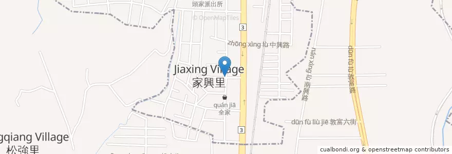 Mapa de ubicacion de 呷尚寶早餐店-佳茂店 en Taiwan, Taichung, 北屯區.