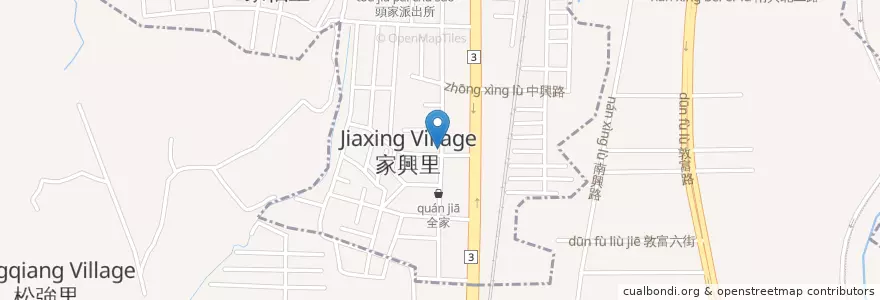 Mapa de ubicacion de 美美中西式早餐店 en تایوان, تایچونگ, 潭子區, 北屯區.