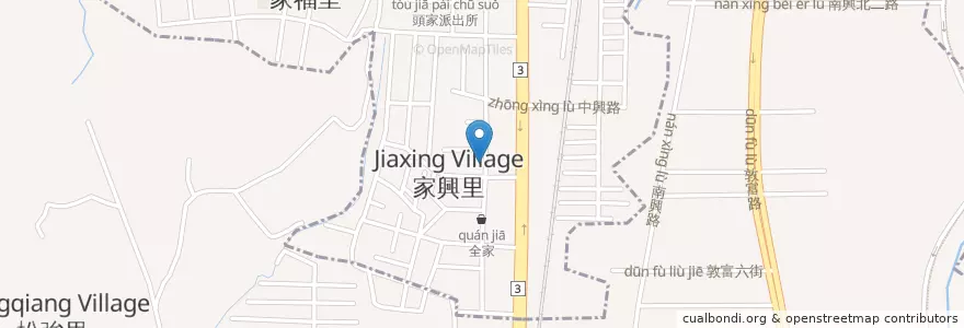 Mapa de ubicacion de 感恩素食 en تايوان, تاي شانغ, 潭子區, 北屯區.