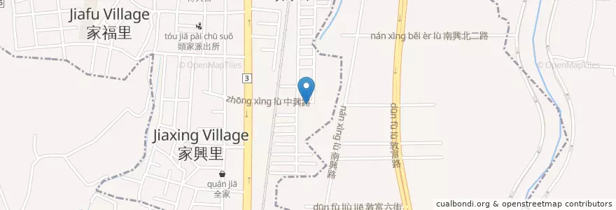 Mapa de ubicacion de 小孔料理食堂 en 臺灣, 臺中市, 潭子區, 北屯區.