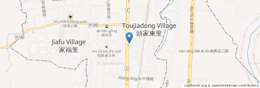 Mapa de ubicacion de 牛媽媽牛排 en 臺灣, 臺中市, 潭子區, 北屯區.