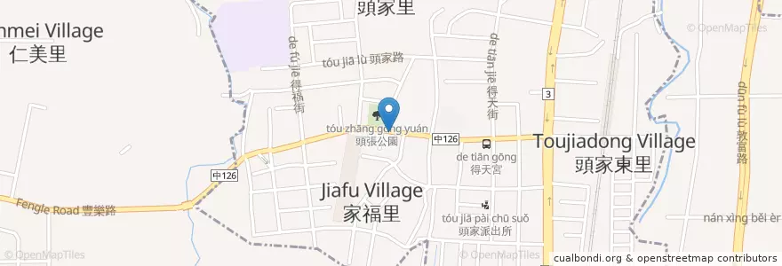 Mapa de ubicacion de 八方雲集 en Taïwan, Taichung, 潭子區, 北屯區.