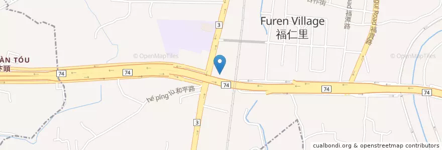 Mapa de ubicacion de 鱻味館活海鮮餐廳 en Taiwan, 臺中市, 潭子區.
