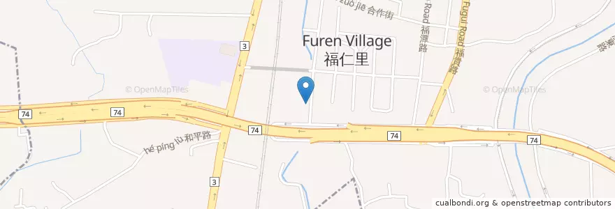 Mapa de ubicacion de 天善素食 en Taiwán, Taichung, 潭子區.