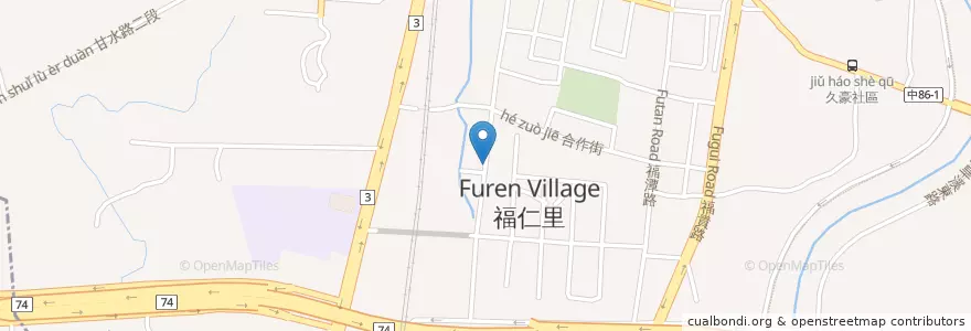 Mapa de ubicacion de 阿輝炒麵 en 臺灣, 臺中市, 潭子區.