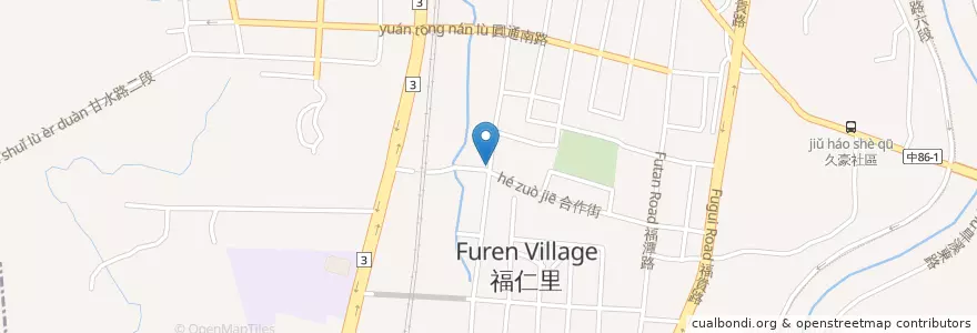 Mapa de ubicacion de 餃先生風味麵館 en تايوان, تاي شانغ, 潭子區.