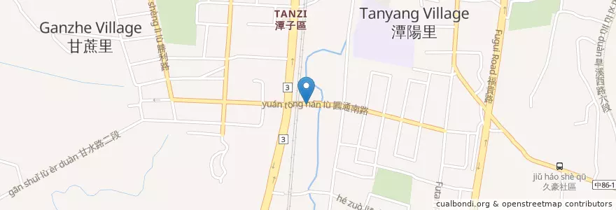 Mapa de ubicacion de 港式彩料理屋 en Taiwan, Taichung, Tanzi District.