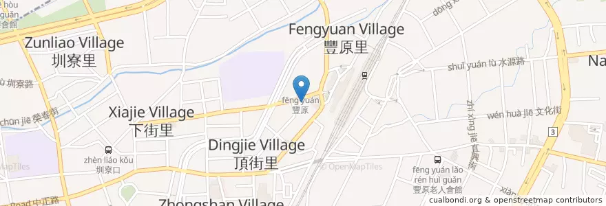 Mapa de ubicacion de 碧玉素食店 en Taiwán, Taichung, 豐原區.