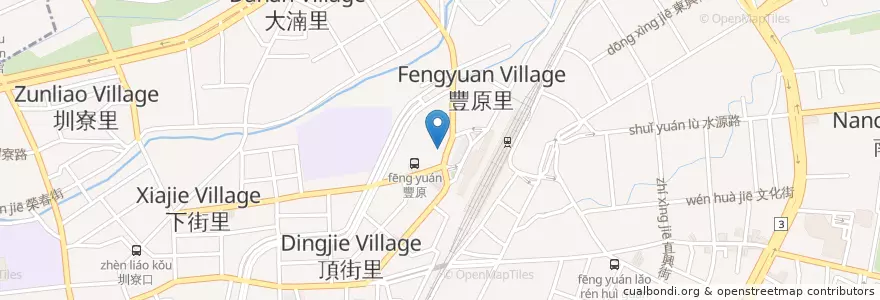 Mapa de ubicacion de 三媽臭臭鍋 en Taiwán, Taichung, 豐原區.