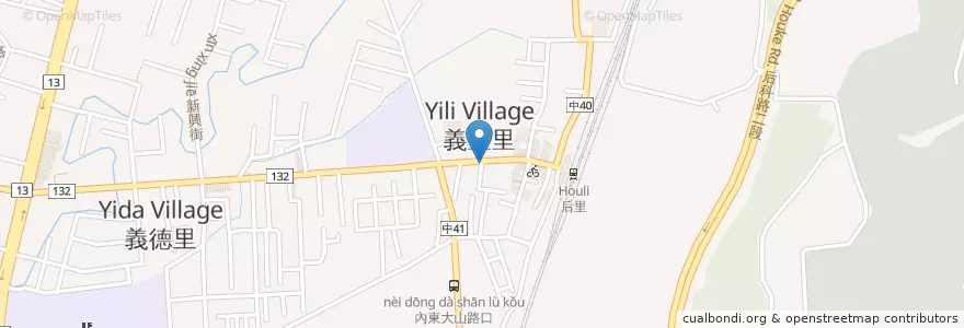 Mapa de ubicacion de 米家精緻早餐 en Taiwán, Taichung, 后里區.