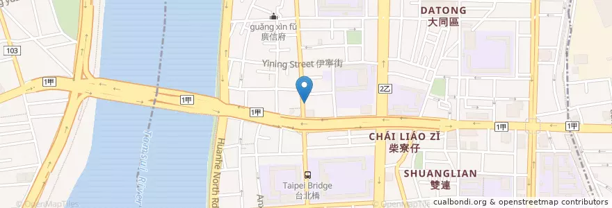 Mapa de ubicacion de 保記小籠包 en تايوان, تايبيه الجديدة, تايبيه, 大同區.