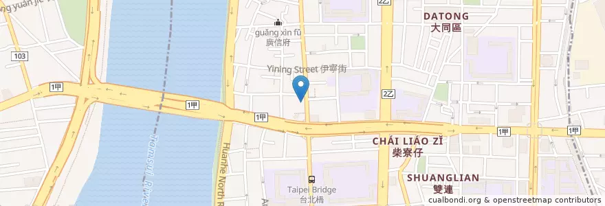 Mapa de ubicacion de 素麵線攤 en Taiwán, Nuevo Taipéi, Taipéi, 大同區.